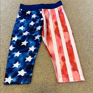 American flag Capri leggings